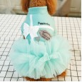 Puppy Teddy Schnauzer Bomei Clothes Wool Lady Temperament Gown Skirt Princess Dress Pet Cat Costume
