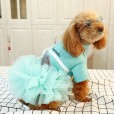 Puppy Teddy Schnauzer Bomei Clothes Wool Lady Temperament Gown Skirt Princess Dress Pet Cat Costume