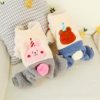 Pet dogs and cats autumn and winter new lamb cashmere birthday party four-legged clothes pink rabbit brown bear teddy bear clothes