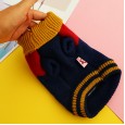 Pet sweater puppy dog clothes cat costume puppies autumn and winter thickened high collar warm Teddy bear bulldog