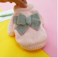 Pet sweater puppy dog clothes cat costume puppies autumn and winter thickened high collar warm Teddy bear bulldog