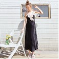 Yaoting explosion silk pajamas ladies summer lace sling long home service DQ636