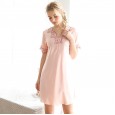 Yao Ting explosion models silk ladies pajamas summer sexy short-sleeved nightdress female summer SQ1021
