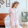 Yaoting explosion silk ladies pajamas spring and summer comfortable nightdress pajamas home service SQ1156