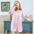 Yaoting striped silk ladies pajamas spring and summer comfortable sexy nightdress home service SQ1155
