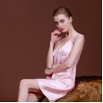 Clearance Yaoting silk sexy pajamas ladies summer silk sleeveless sexy nightdress women summer