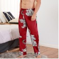 Yaoting silk pajamas men's spring and summer single trousers pajamas home service CK1080