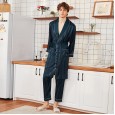 Yaoting silk men's spring and summer long-sleeved trousers home service suit WP1055