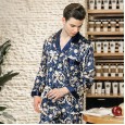 Yaoting silk pajamas men's spring long-sleeved trousers home service suit TZ778