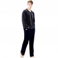 Yaoting classic velvet pajamas men's long-sleeved winter hedging contrast color home service two-piece suit SR975