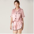 New female short-sleeved shorts pajamas suit simulation silk home service silk shorts shorts home wear DL