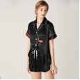 New pajamas women's spring and summer simulation silk thin short-sleeved shorts suit ladies home service silk DL
