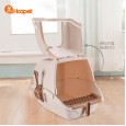 Cat litter box cat supplies cat litter box cat shit pot extra large fully enclosed anti-splashing deodorant cat toilet