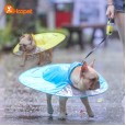 The new pet dog transparent raincoat UFO dog raincoat pet raincoat dog clothes