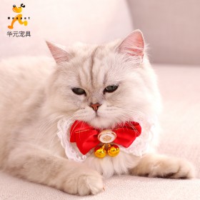 hoopet pet bow knot bells pet jewelry folding ear Garfield pet puppies bell jewelry supplies