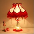 European-style small table lamp warm wedding room princess children wedding cute bedroom bedside small table lamp