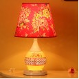 Chinese ceramic bedroom bedside table lamp creative hollow warm and romantic wedding wedding room modern and simple