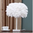 Feather table lamp bedroom bedside lamp Nordic creative personality stylish warm romantic romantic warm light Korean modern minimalist
