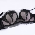 Spring and autumn summer small chest Japanese new products gather sexy lace beautiful back without steel ring underwear gather bra CD