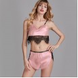 New silk sexy pajamas female summer hot temptation lace sexy underwear two-piece suit home YT