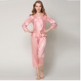 Spring and summer pajamas female simulation silk autumn suit long-sleeved trousers silk two-piece home service generation DL