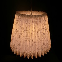 Household lighting multiple angle lampshade white black pattern Chinese bedroom table lamp accessories lampshade