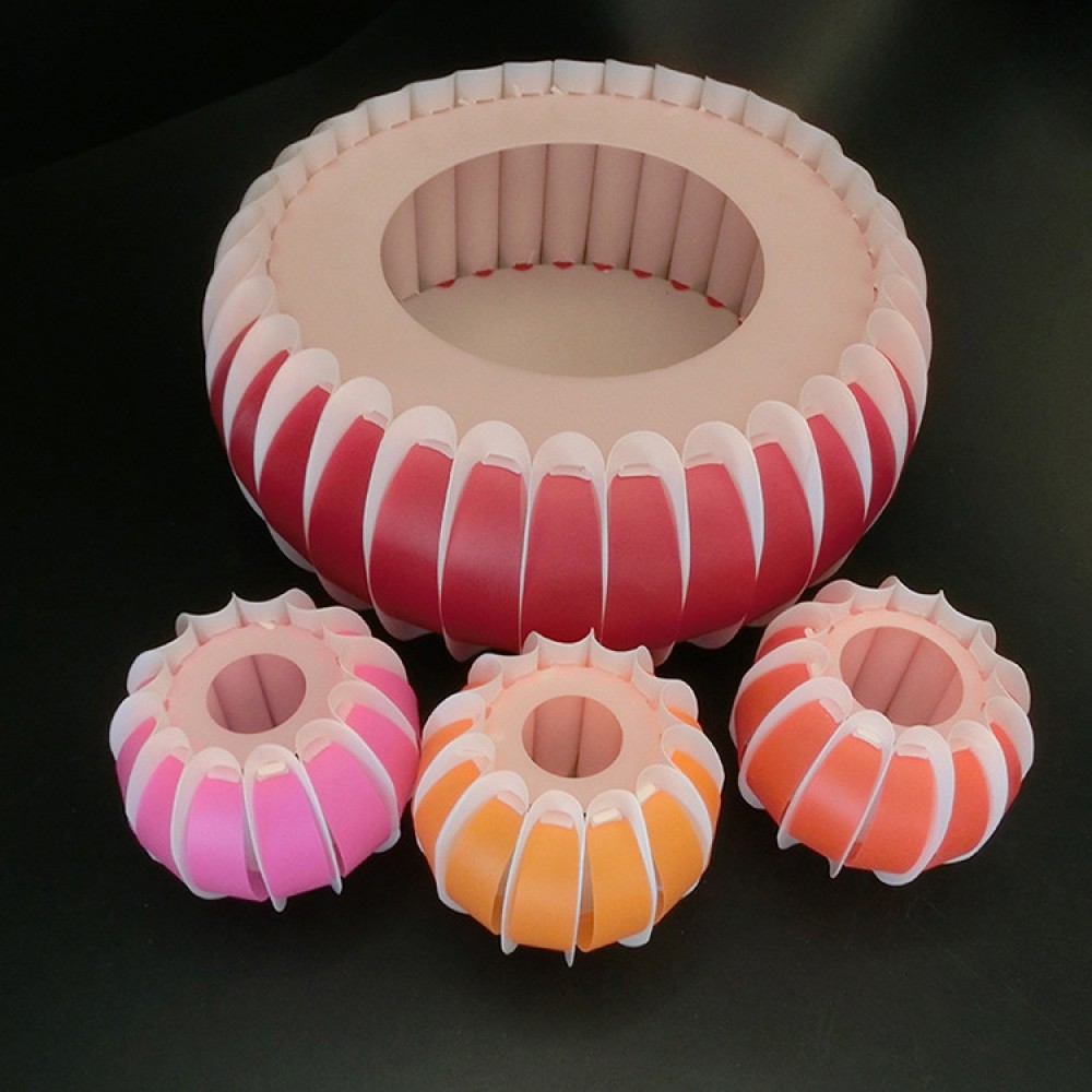 Lighting lampshade waist drum chandelier supporting upper and lower bracket multi-color creative PP chandelier lampshade