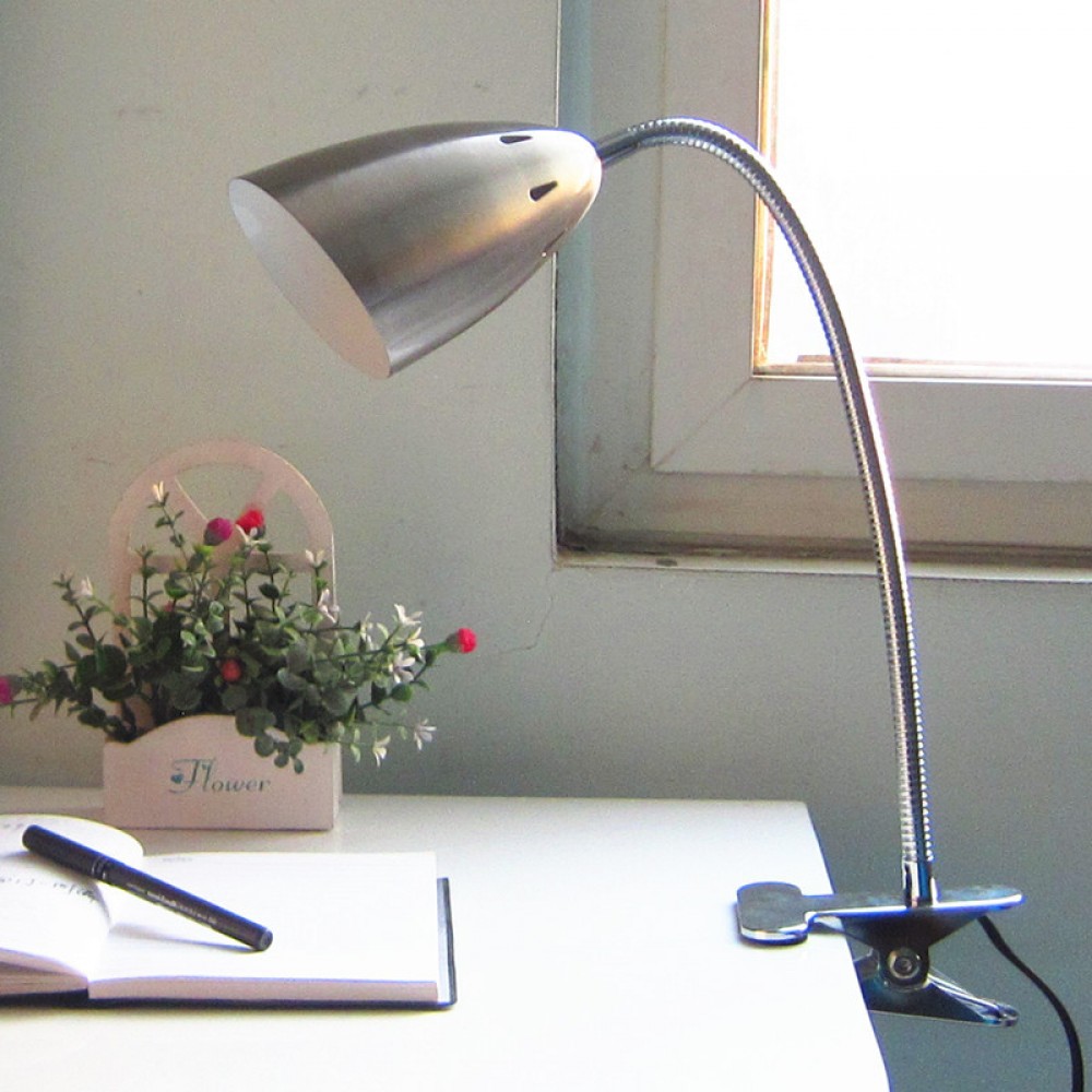 Metal clip table lamp eye protection work study student children's bedroom dormitory bedside reading clip-on table lamp