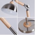 Nordic solid wood reading table lamp eye protection simple creative net red office study bedroom bedside iron table lamp