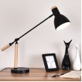Nordic solid wood study lamp led eye protection office desk college student dormitory simple creative study bedside lamp