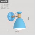 Bedside lamp Nordic bedroom modern minimalist macaron background wall creative led living room creative prop wall lamp