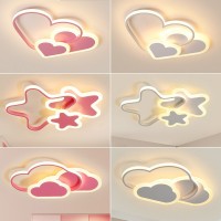 Modern minimalist bedroom lamp creative led cloud ceiling lamp cartoon love girl princess room children lamp