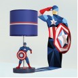 Cartoon bedroom bedside lamp creative led decorative table lamp Marvel Captain America Spider-Man children's room table lamp