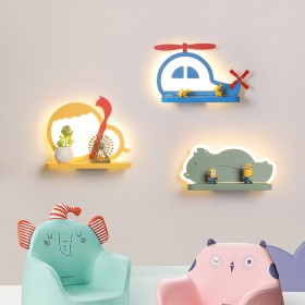 Bedside lamp new Nordic personality creative children's room led aircraft wall lamp modern minimalist bedroom background wall lamp