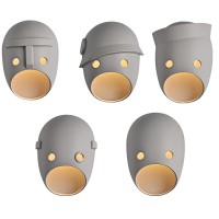 Nordic postmodern minimalist Dutch designer lamps creative personality living room bedroom aisle mask LED wall lamp