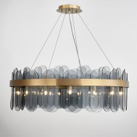 New post-modern minimalist creative living room chandelier light luxury designer glass bedroom den model room chandelier