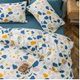 Nordic minimalist knitted cotton bed four-piece set Tianzhu cotton cotton double bed single quilt cover 1.5 / 1.8m bed