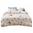 Nordic minimalist knitted cotton bed four-piece set Tianzhu cotton cotton double bed single quilt cover 1.5 / 1.8m bed