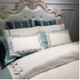European-style model room cotton tribute bed four-piece set 60 long-staple cotton naked sleeping skin-friendly cotton quilt cover 4-piece set