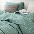 Idyllic small floral cotton printed washed cotton four-piece set Japanese style cotton quilt cover bed sheet double bed set