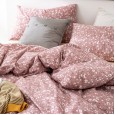 Idyllic small floral cotton printed washed cotton four-piece set Japanese style cotton quilt cover bed sheet double bed set