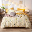 Net red models Nordic style cotton four-piece cotton bedding dormitory bed sheets single quilt three-piece