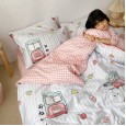 The new cute cartoon cotton four-piece cotton multi-piece bedding set of three or four
