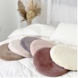 Japanese rabbit down cushion memory foam PP pad thickened macaron solid color warm round chair cushion