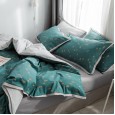 Nordic cotton four-piece printed wide-brimmed cotton American student dormitory literary European quilt bedding