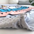 Soft skin velvet bean bean velvet children blanket quilt cover dual-use warm sofa blanket holiday gifts