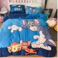 Warm cashmere baby cashmere cartoon bread Superman four-piece single three-piece bedding