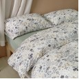 Japanese-style knitted cotton cotton four-piece set of small fresh floral cotton micro-elastic soft 4-piece bed linen