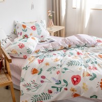 Cotton pastoral small floral temperament lady style pure cotton bed sheet quilt small fresh bed 4 four-piece girl heart