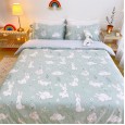Small fresh cotton cute cartoon quilt cover four piece set 1.2 meters bed pure cotton bedding sheets three piece set